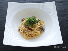 オイルサーディンと梅のパスタ