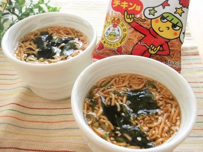 わかめがふやけたら完成!