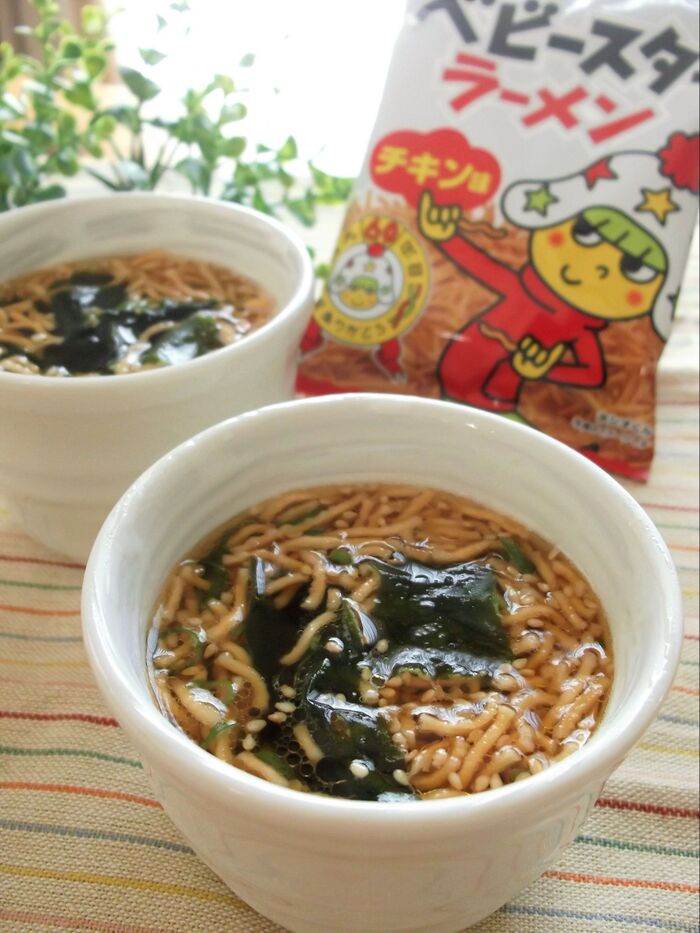 ご飯が少ない時にもおススメ♪子どもでも簡単 わかめラーメンスープ