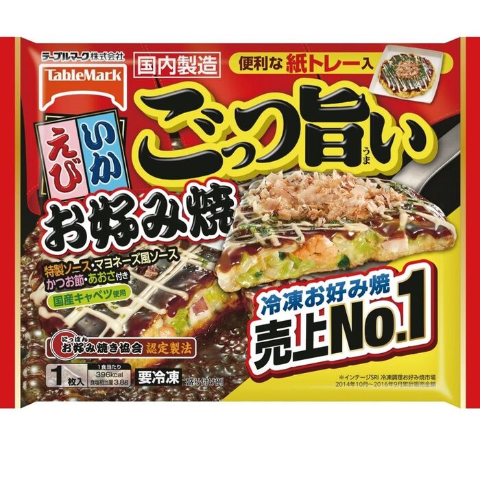 ①お好み焼きを加熱する