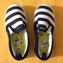 インソールに手ぬぐいを貼ってかわいく変身