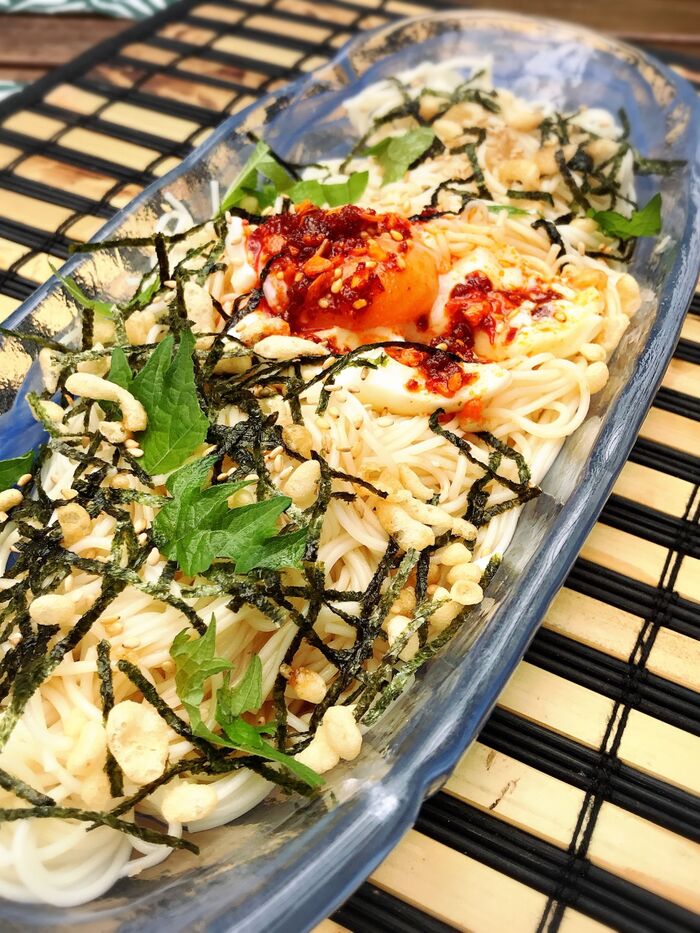 つゆわ回しかけます。