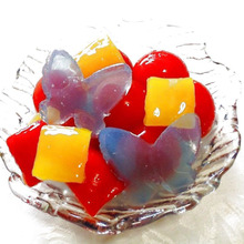 簡単!熱中症予防にも!幸せモチーフ《青い蝶寒天》添え水キムチ