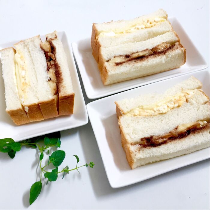 コストコチョコシロップ アレンジレシピ② サンドイッチ