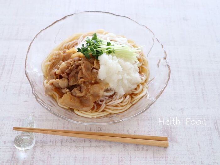 ガッツリ系♪甘辛肉のっけうどん