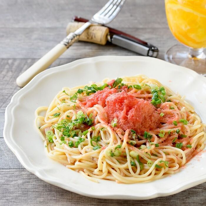 とまとかき氷♥ひんやり♥たらこパスタ【*技あり *ひと工夫 *猛暑 *火不要 *超簡単 】手仕事3分