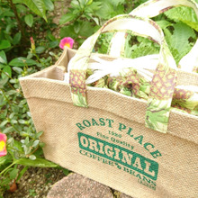 手拭いと麻の小物入れでトートバック