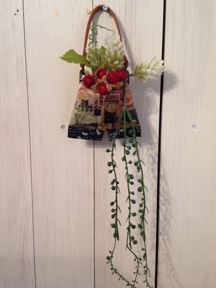 デコパージュ+マスキングテープ