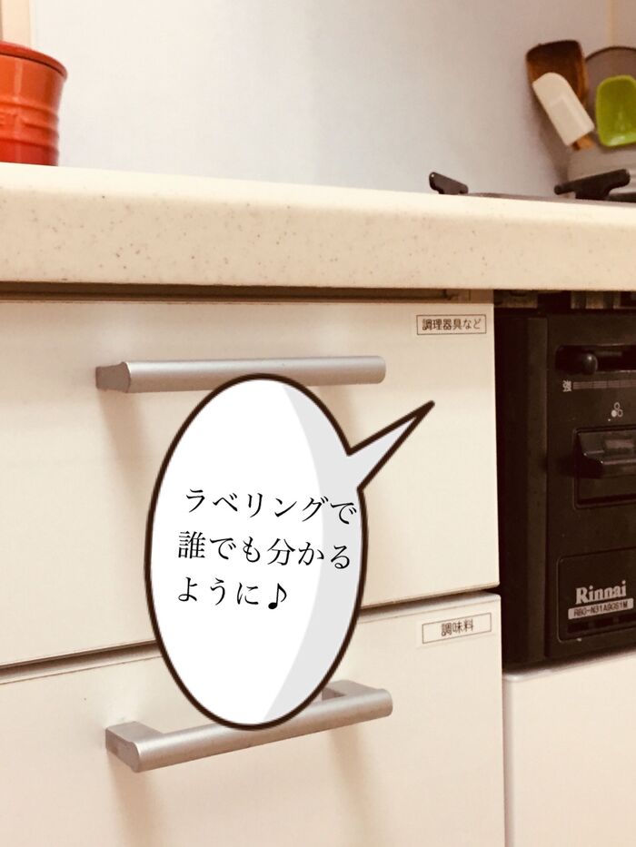 ラベリングで誰が見てもどこに何があるかわかる