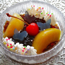 子供喜ぶ、カラフルな青い蝶舞う!ぷるるん黒糖ゼリー♪