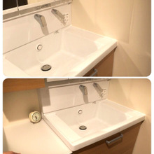 【試してみた】100均だけで洗面所の水はね防止 シート