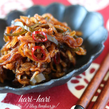 切り干し大根で・はりはり漬け。