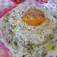 包丁もまな板も不使用☆ 混ぜるだけでヤバうま♪ ヘルシーカルボナーラうどん