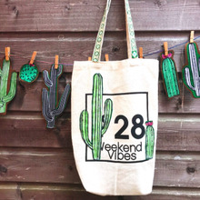 100均手ぬぐい簡単リメイク!サボテンガーランド&バッグ