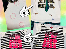 シミの付いた服は、100均のリボンやボタンで可愛く隠して再生アレンジ!