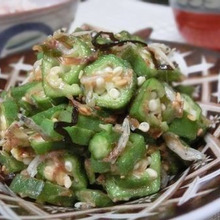 3分! もう一品に☆ オクラと梅じゃこのおかかあえ