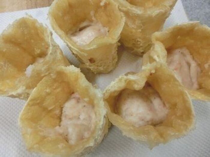 2.油揚げに詰める