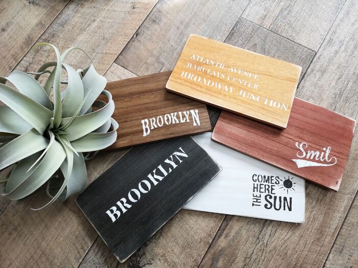 100均まな板をkumimokuステイン塗っておしゃれなカフェトレイ