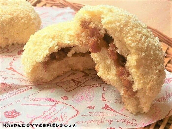 豆腐もちもち~ホケミで簡単焼きカレーパン