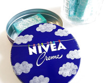 ニベア青缶をリメイクして収納ケース☆石鹸ケースに最適