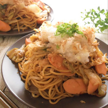 レンジで簡単!さっぱり♪おろしのっけレタス焼きそば