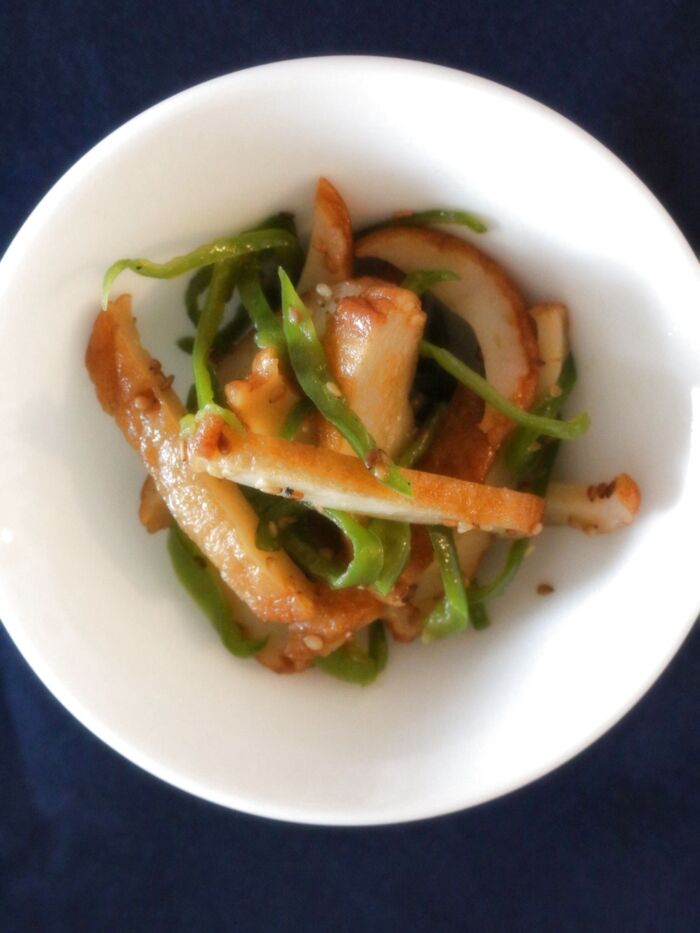 ★さつま揚げとピーマンのスタミナピリ辛炒め。