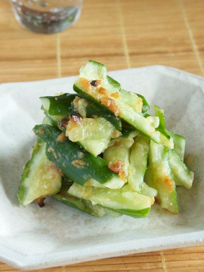 材料3つ 火を使わない! たたききゅうりの焼き味噌和え