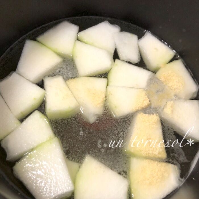 ②冬瓜に味をつけるように煮て!