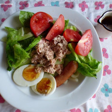 【簡単レシピ】コンビニ商品をヒントに、サラダうどん!!