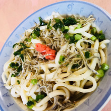 超簡単。明太子ちりめんうどん