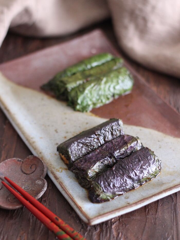 津軽の郷土料理なすのしそ巻き/食材2つ