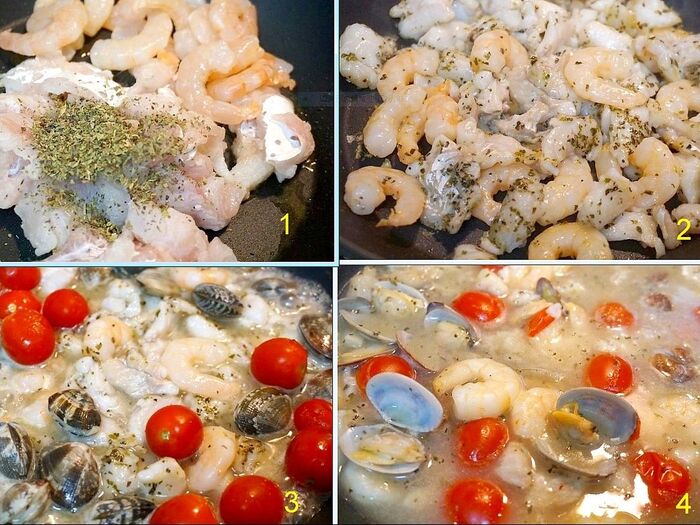3.炒めて5分煮るだけ。