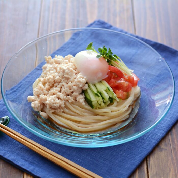 夏バテ対策！「鶏そぼろうどん」