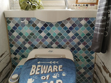 コラベルタイル柄でトイレをリメイク