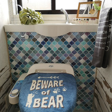 コラベルタイル柄でトイレをリメイク