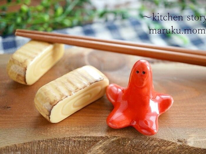 ナチュラルキッチンの箸置きが、お弁当のおかずの形?!で可愛い?