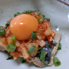 ソッコーおかず☆ さばの水煮缶でユッケ風