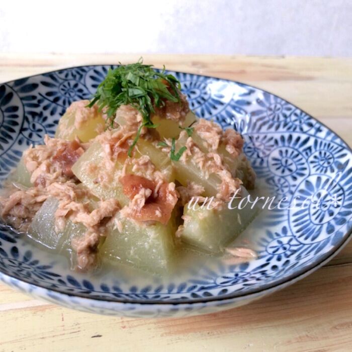 材料3つでほったらかし‼高血圧・むくみ予防に☆白うりとツナの梅煮