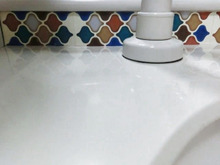 セリア*モロッカンタイルシールで洗面台周りをプチ*リノベーション!