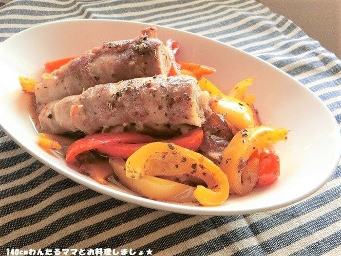 簡単★豚肉ロールのイタリアンソテー