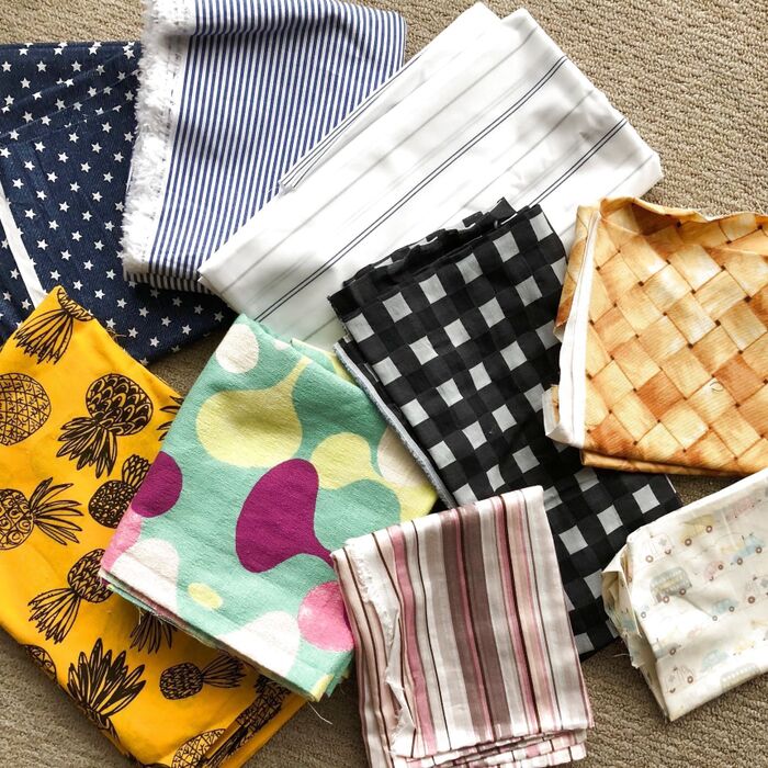 布、ハギレ、こんな風に保管してます