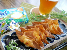 これを使えば破れにくい揚げ餃子の皮!チーズ&キムチ&お餅のハーモニー♪