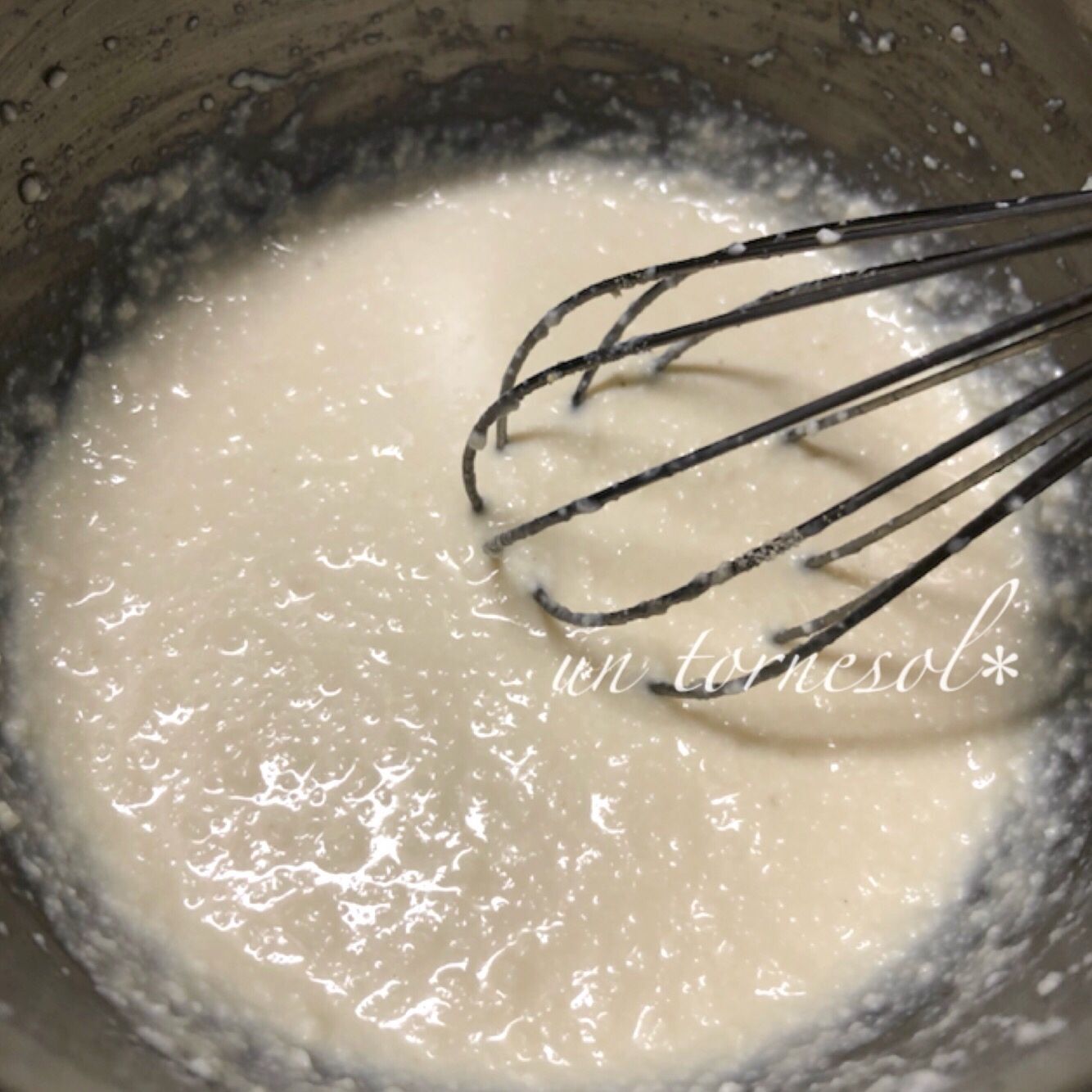 ③☆の豆乳は少しずつ入れながら混ぜ合わせて！