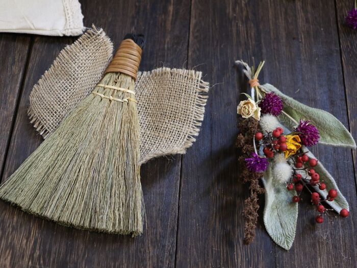 花材をひとまとめに