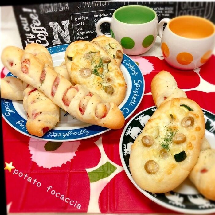 マッシュポテトとハーブのフォカッチャ