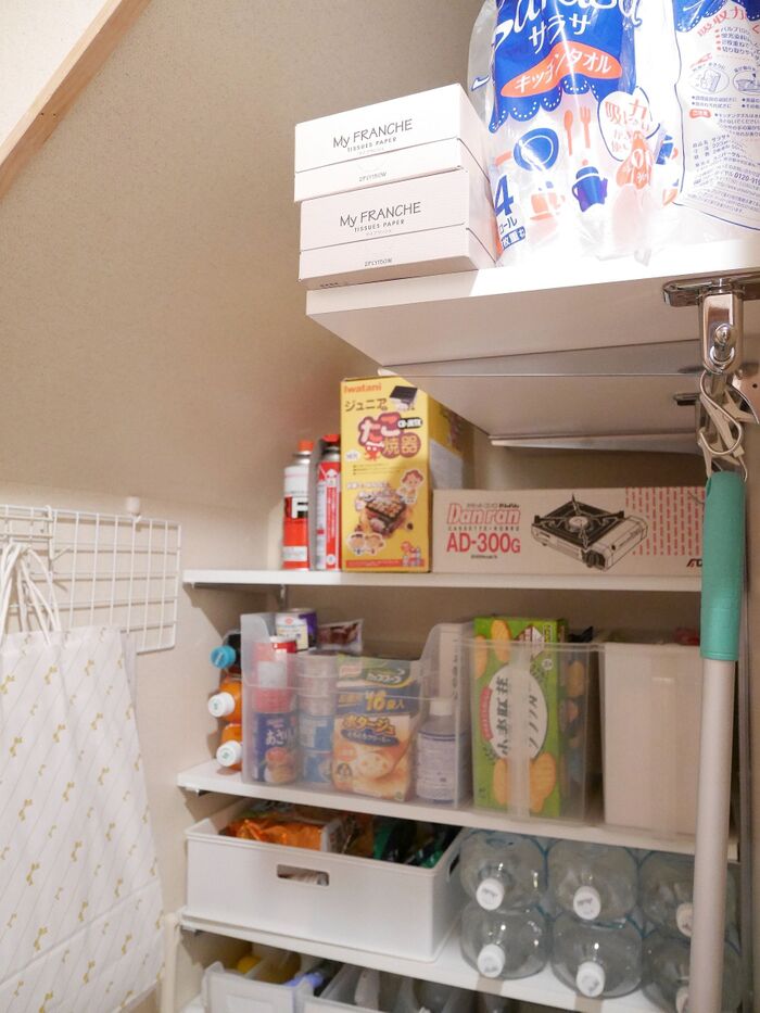 防災備蓄品の収納場所は?