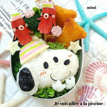 タコさんとおソロの水泳帽スヌーピーで夏弁