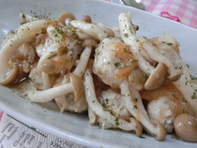 レンジ調理のみでヘルシー☆ きのこの梅あんかけザーサイ肉団子