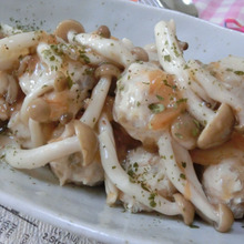 レンジ調理のみでヘルシー☆ きのこの梅あんかけザーサイ肉団子