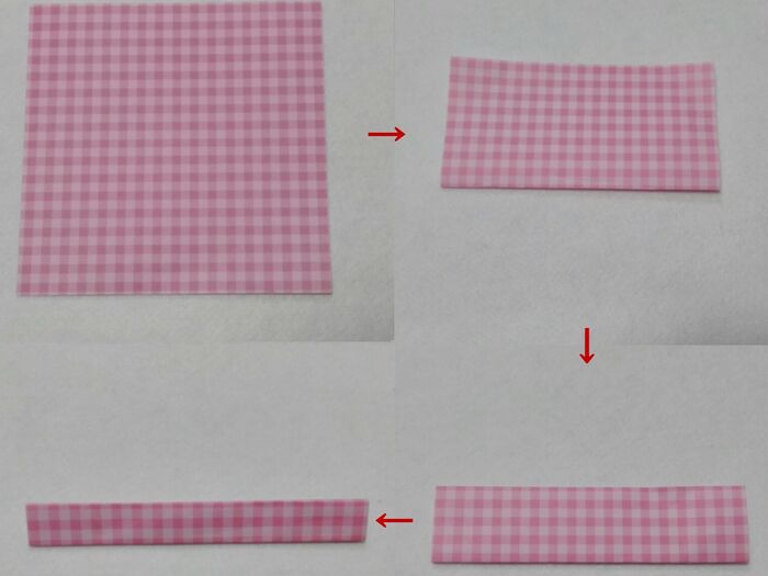 折り紙をジャバラに折ります